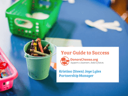 DonorsChoose.org Teacher Guide to Success