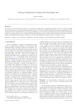 Solving Classification Problems By Knowledge Sets