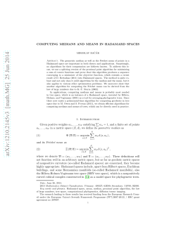 Computing medians and means in Hadamard spaces