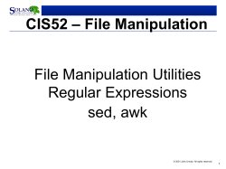 cis52-File Manipulation Utilities
