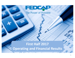 First Half 2017 Operating and Financial Results
