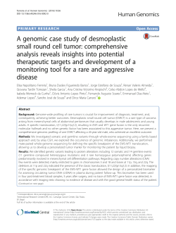 A genomic case study of desmoplastic small round cell tumor
