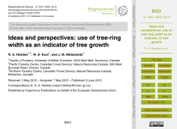 Ideas and perspectives: use of tree-ring width as