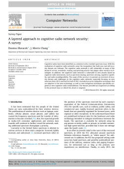 A layered approach to cognitive radio network security: A survey