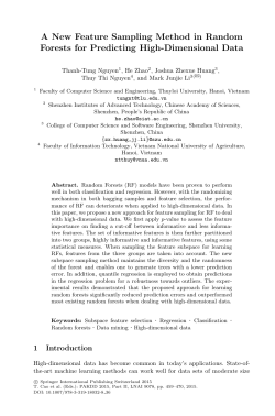 A New Feature Sampling Method in Random Forests for Predicting
