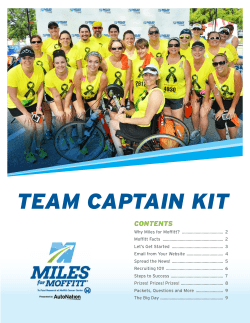 team captain kit - Moffitt Cancer Center