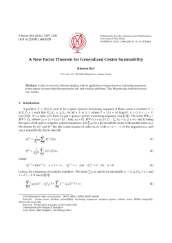 A New Factor Theorem for Generalized Ces`aro