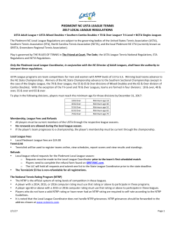 piedmont nc usta league tennis 2017 local league