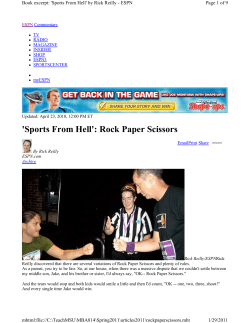 `Sports From Hell`: Rock Paper Scissors