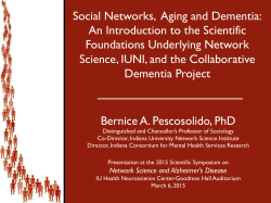 Social Networks, Aging and Dementia