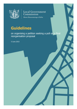 Guidelines on organising a petition seeking a poll on a final