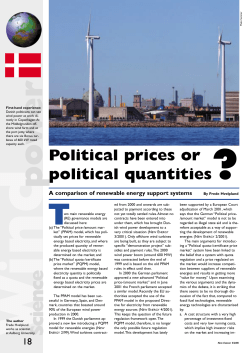 Political prices or political quantities? - Wind