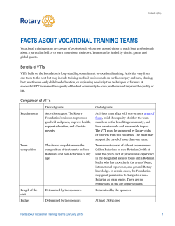 Facts about Vocational Training Teams