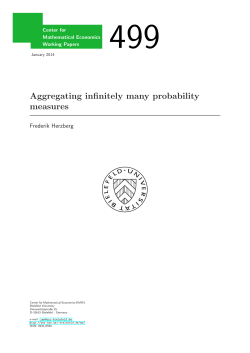 Aggregating infinitely many probability measures