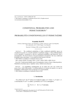 conditional probabilities and permutahedron probabilit&eacute;s