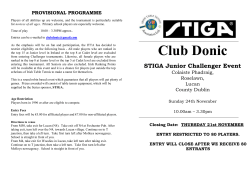 Entry form - Table Tennis Ireland