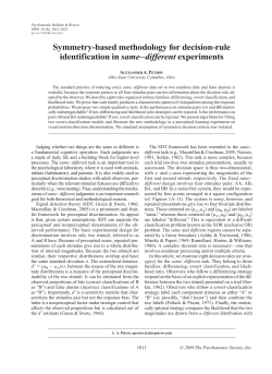 Symmetry-based methodology for decision-rule