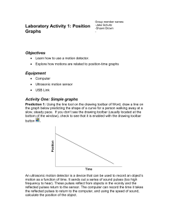 Laboratory Activity 1: Position Graphs