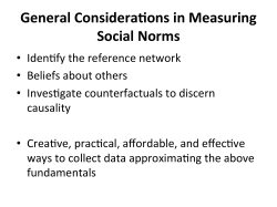 General considerations in measuring social norms