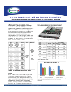 Improved Server Economics with New Generation
