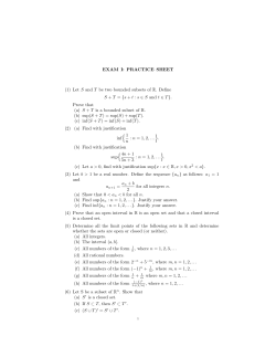EXAM I: PRACTICE SHEET (1) Let S and T be two