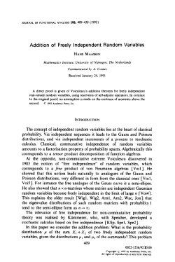 Addition of Freely Independent Random Variables