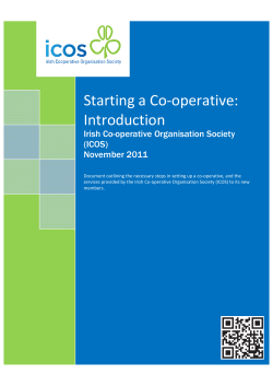 Starting a Co-operative: Introduction - Irish Co