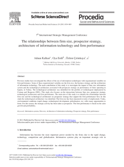 The relationships between firm size, prospector strategy