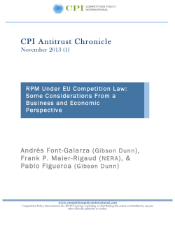 RPM Under EU Competition Law: Some