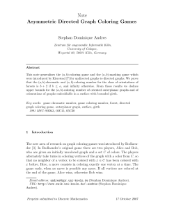 Note Asymmetric Directed Graph Coloring Games