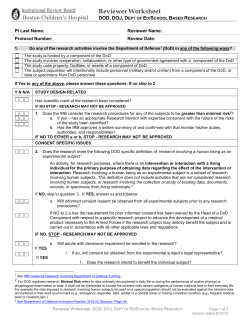 appendix c: subpart c documentation: research involving prisoners