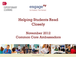 Helping Students Read Closely