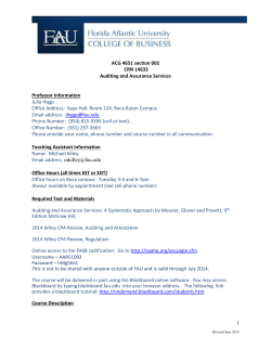 ACG 4651 - Florida Atlantic University