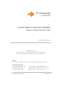 A Formal Model For Declarative Workflows: Dynamic