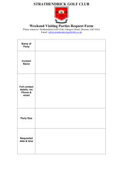 Name of Party - Strathendrick Golf Club