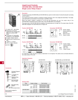 Liquid Level Controls CM-ENE MIN, CM