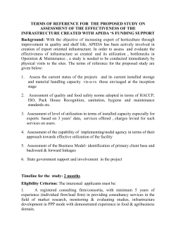 terms of reference for the proposed study on assessment of