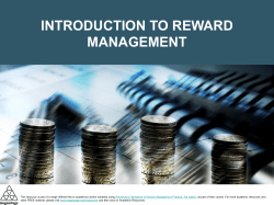 introduction to reward management