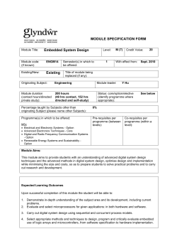module specification form