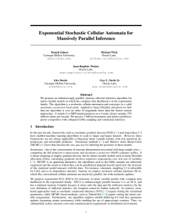 Exponential Stochastic Cellular Automata for Massively Parallel