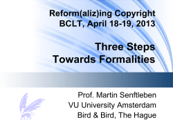 Three-Step Test basis for further exclusions, exemptions - VU-dare