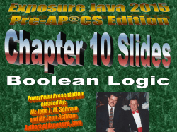 Exposure Java Slides - Vernon Computer Science