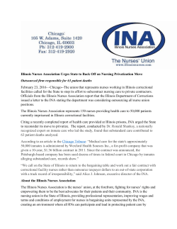Illinois Nurses Association Urges State to Back Off on Nursing