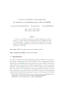 A note on existence and uniqueness for solutions of