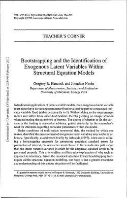 Bootstrapping and the identification of exogenous latent variables