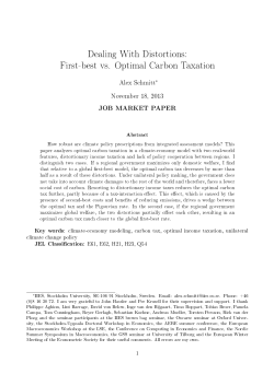 Dealing With Distortions: First-best vs. Optimal