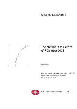The sterling `flash event`of 7 October 2016