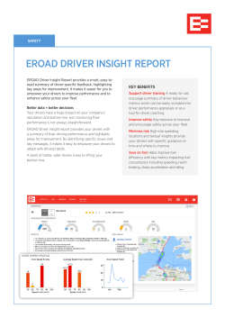 EROAD DRIVER INSIGHT REPORT