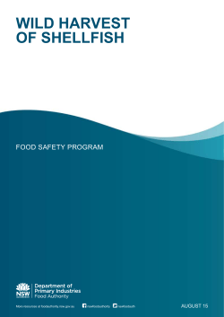 Food safety program for wild harvest of shellfish