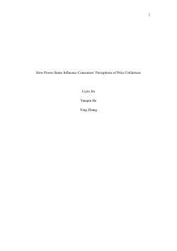 How Power States Influence Consumers` Perceptions of Price